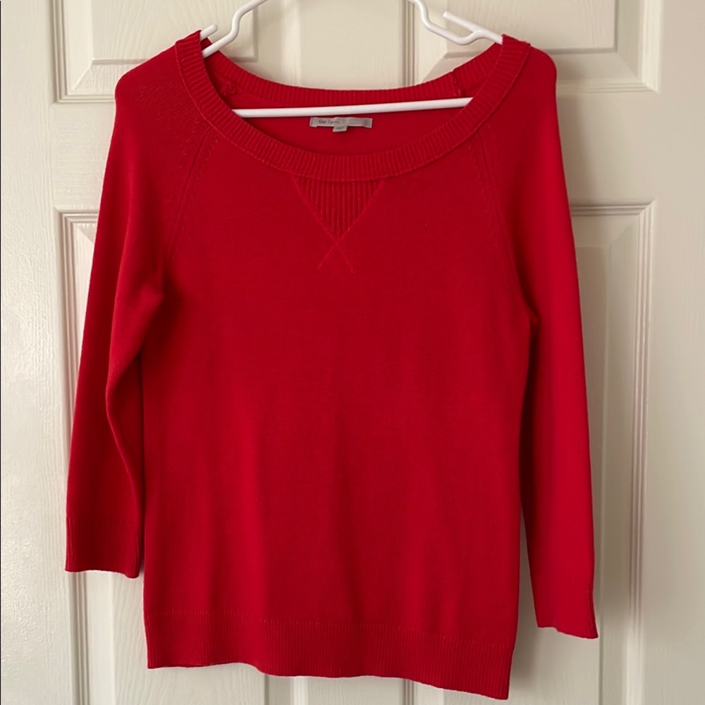 $5! 2 for $10🌹GAP Vibrant Red Women's Wool Blend Crew Neck Sweater Sz S